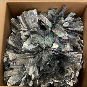 Silver Holographic Cheer PomPom Pom Pom